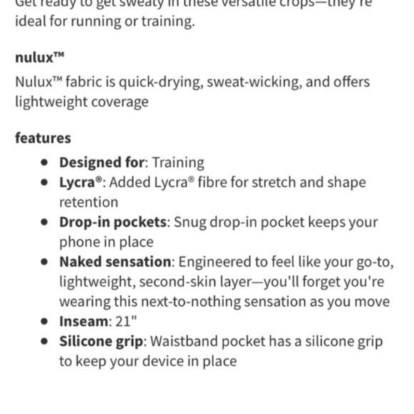 Lululemon On Pace Crop Nulux 21” - Picture 7 of 7